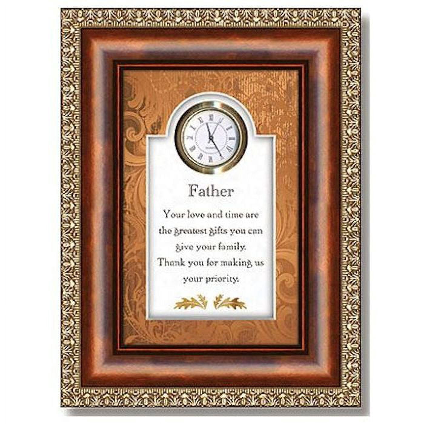 Christian Brands Heartfelt Father 3D Tabletop Clock Framed under Glass ...
