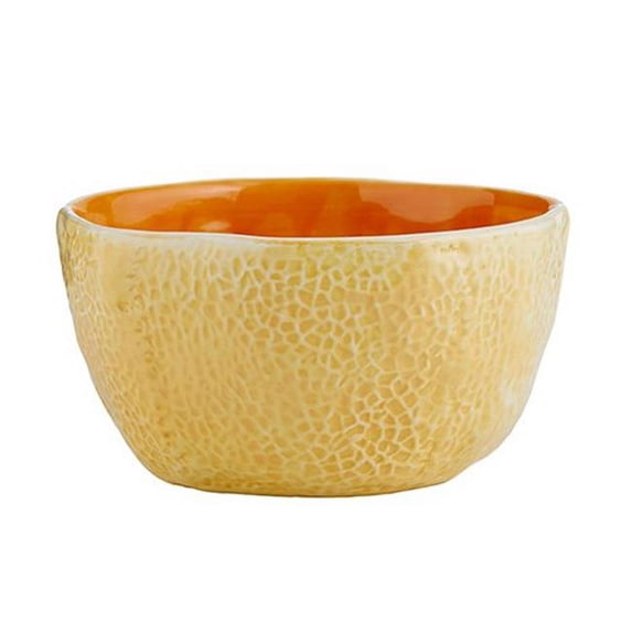 Christian Brands MR706 5.5 x 3.5 in. Cantaloupe Shaped Decorative Fruit Serving Bowl PorcelainPack of 2