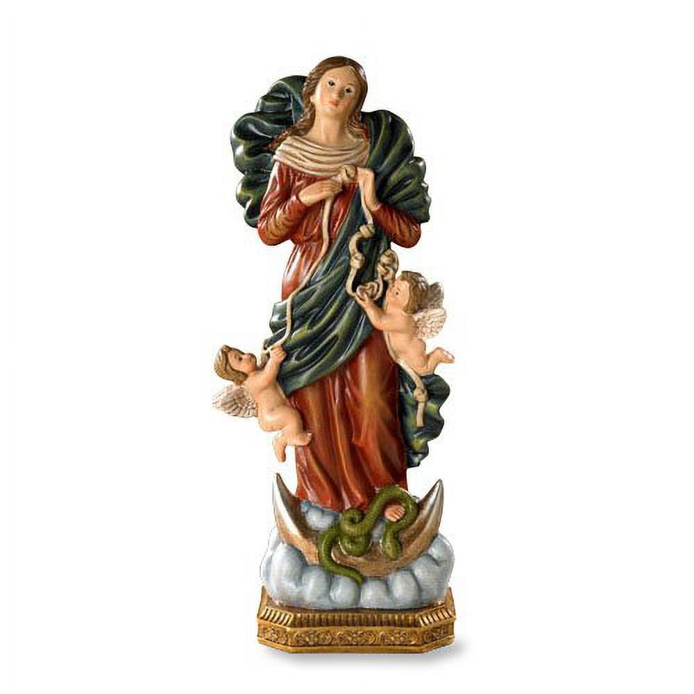 12-Inch Painted Resin Mary Untier of Knots Statue