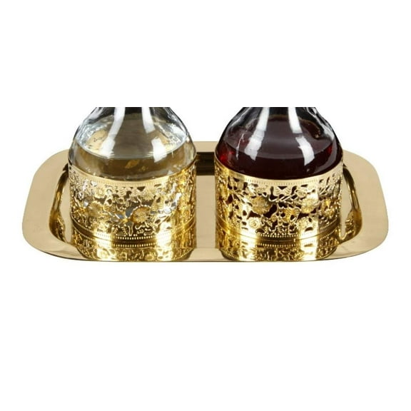 Christian Brands Sudbury Brass Cruet Tray Church Supplies, 10 Inch