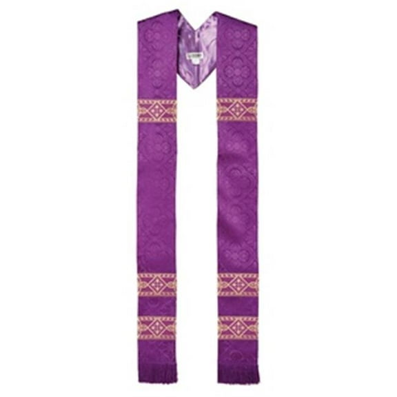 Christian Brands YC456PRP Avignon Overlay Stole, Purple