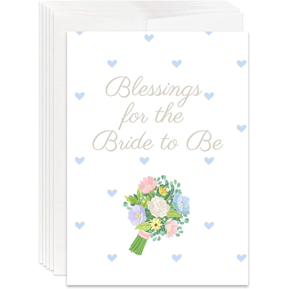 Christian Bridal Shower Card for Bride | Blessings for The Bride To Be (24 Pack)