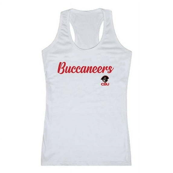 Christian Brothers University Buccaneers Script Tank Top, White - Medium