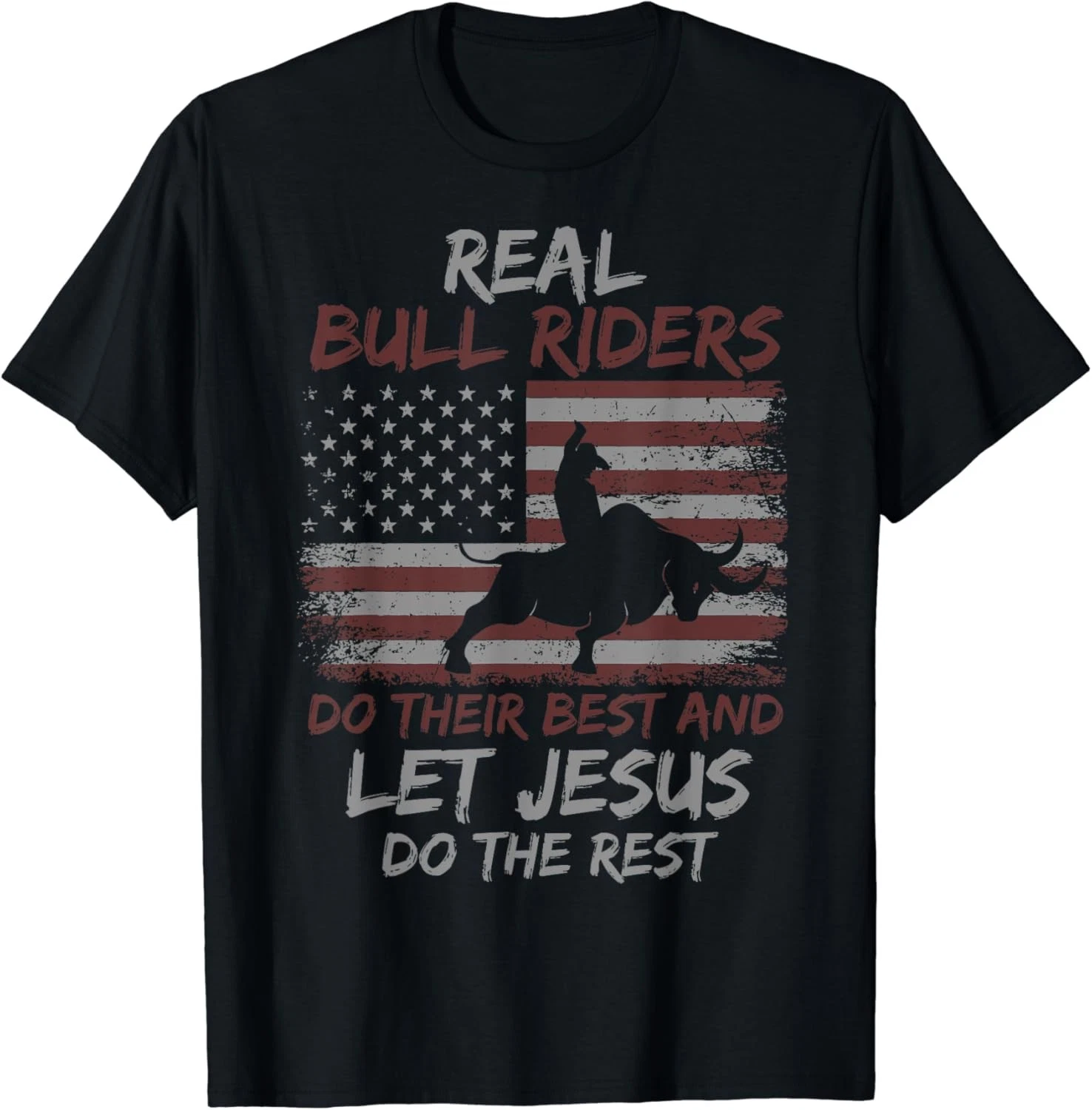 Christian Bull Riding T-Shirt Bull Rider & Western T-Shirt - Walmart.com