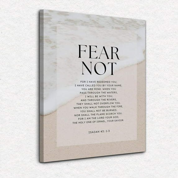 Christian Canvas Wall Art,Isaiah 43:1-3, Christian Wall Decor,Bible Verses Wall Decor,Christian Posters,Scripture Wall Decor,Christian Decor,Framed 11x14 Inch