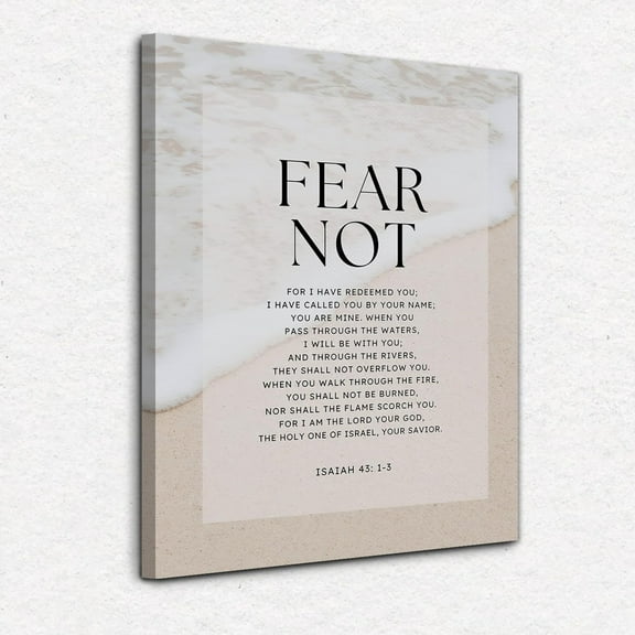 Christian Canvas Wall Art,Isaiah 43:1-3, Christian Wall Decor,Bible Verses Wall Decor,Christian Posters,Scripture Wall Decor,Christian Decor,Framed 11x14 Inch