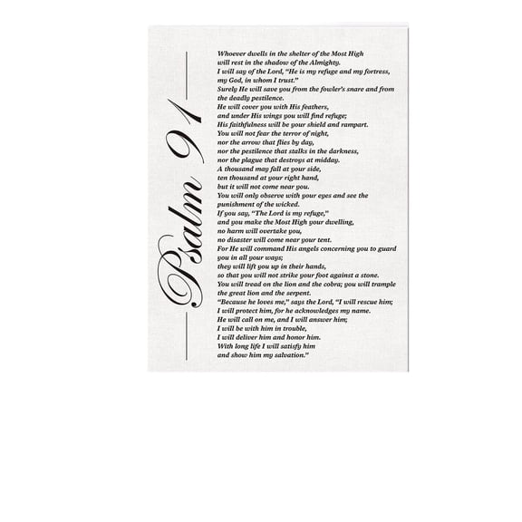 Christian Canvas Wall Art Motivational Psalm 91 He Who Dwells in the Secret Place Positive Scripture Canvas Painting Office Home Wall Decor Gift poster