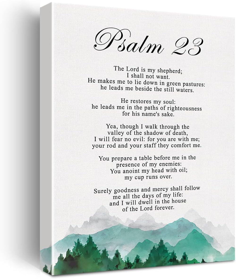christian-canvas-wall-art-psalm-23-the-lord-is-my-shepherd-canvas-print-positive-scripture-canvas-painting-home-bedroom-wall-decor-framed-baptism-gift-12x15-inch-walmart-com for Free Printable Psalm 23 Printable Version Christian Canvas Wall Art Psalm 23 the Lord is My Shepherd Canvas Print Positive Scripture Canvas Painting Home Bedroom Wall Decor Framed Baptism Gift 12x15 Inch - Walmart.com for Free Printable Psalm 23 Printable Version