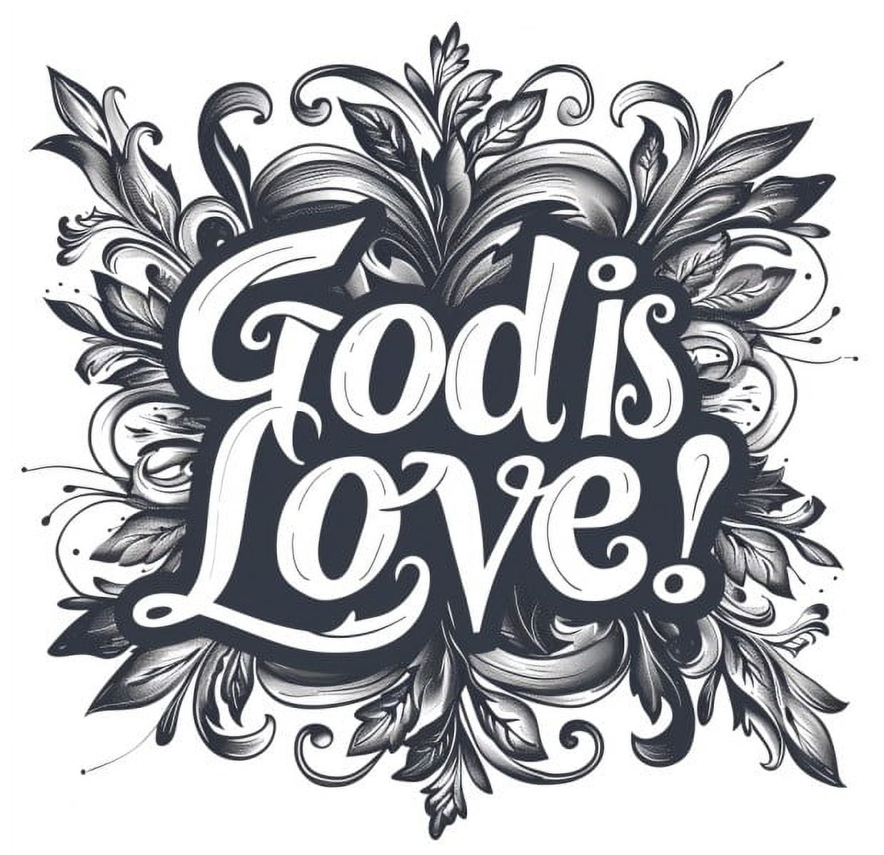 "God Is Good" Vinyl Decal Sticker - 5.5" Wide, White, For Car, Truck, Wall, Laptop - Indoor/Outdoor