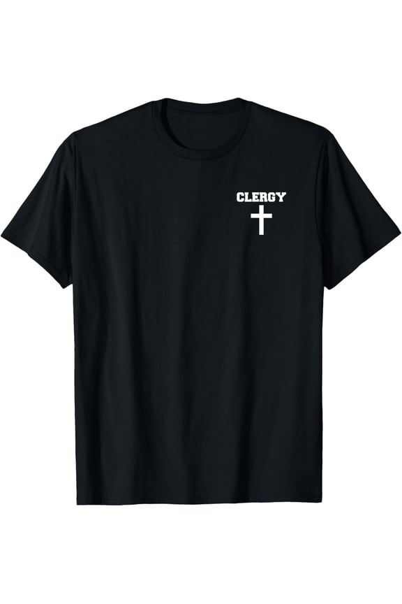 Christian Catholic Clergy Pastor Priest or Minister Church T-Shirt men and women can wear, black, white, gifts