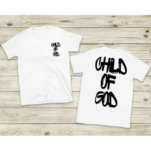 Christian Child of God Jesus Faith Graphic Religious Tees Acid Wash T-Shirt Tops, Men's And Women's Graphic Tee 100% Cotton by TBun, Full Sizes S-5XL