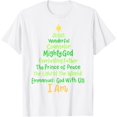 thumbnail image 1 of Christian Christmas Jesus Bible Names Xmas Tree Shaped T-ShirtMen's and women's pure cotton short-sleeved shirts, 1 of 7