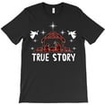 thumbnail image 1 of Christian Christmas Nativity Funny True Story Of Jesus' Birth With Red Plaid Graphic T-Shirt - Trending Now G11268, Up to 5XL, 1 of 2