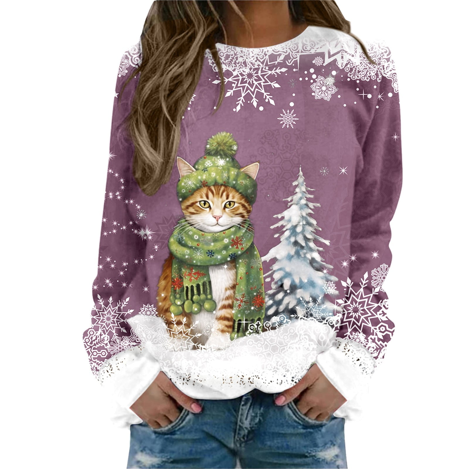 Christian Christmas Sweaters for Women 2024 Outfits Loose Fit Fashion