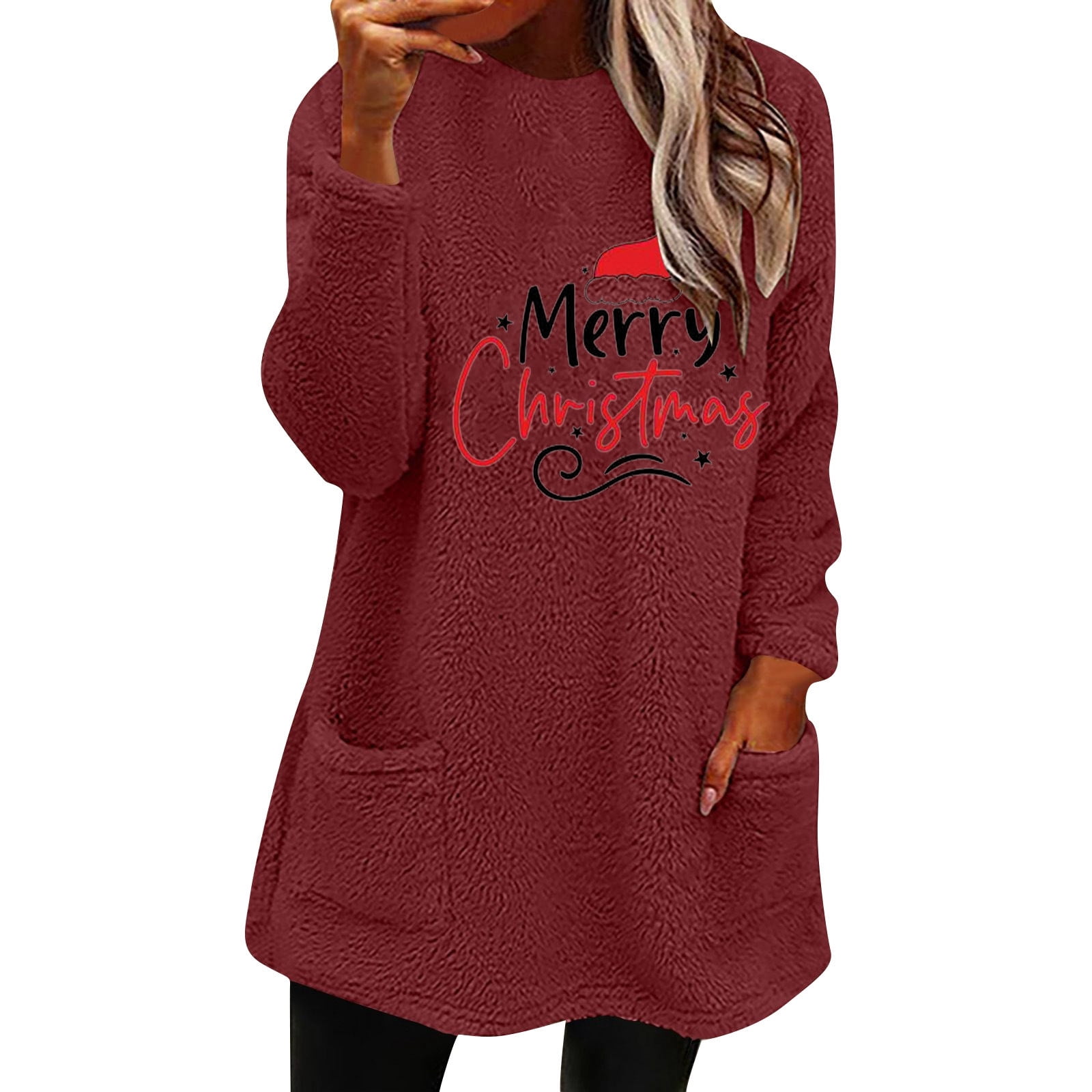 Christian Christmas Sweaters for Women 2024 Outfits Oversized Tunic