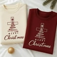 thumbnail image 1 of Christian Christmas Tree Cross Embroidered Sweatshirt, Religious Sweatshirt, Faith Sweater, True Story Holiday Shirt, Jesus Lover Gift, 1 of 5