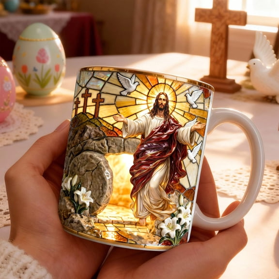 Christian Coffee Mug, Personalized Gift for Christians, Religious Ceramic Cup, Faith Based Drinkware