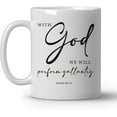 thumbnail image 1 of Christian Coffee Mugs, Christian Religious Gifts, Inspirational Scripture Bible Verse Ceramic Coffee Mug, Positive Quotes Coffee Cup, 11oz Ceramic Cup White, 1 of 6