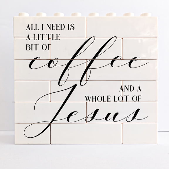 Christian Coffee Table Decor Rustic Desk Decor Coffee Station Accessories Coffee Bar Sign Farmhouse Building Bricks Blocks Puzzles Coffee Corner Decor Bar Supplies Kitchen Sign For Home Shelf Cafe