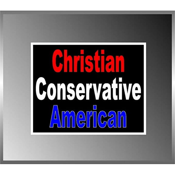 Christian Conservative American Christian Vinyl Euro Decal Bumper Sticker 4" X 5"