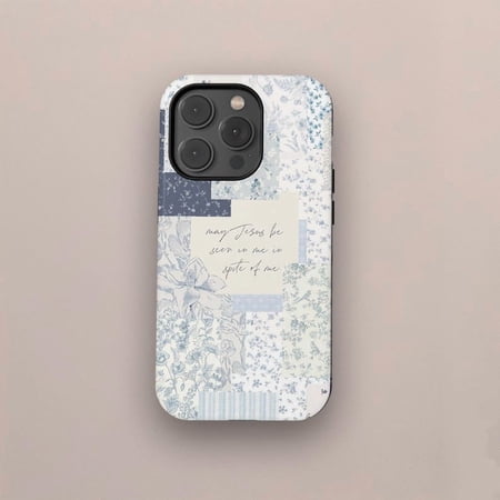 Christian Coquette Phone Case, Patchwork Cute Jesus God Bible Verse Cover, Religious Gift Compatible with iPhone 17 16 15 14 13 12 11