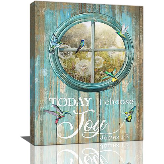 Christian Country Wall Art Scripture Bible Verses Pictures Wall Decor Dandelion Hummingbird Canvas Painting Art, Dining Room Wall Decor Ideas, Art Deco Frameless 20x30inch