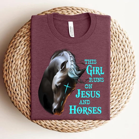 Christian Cowgirl T-Shirt: Faith, Horses, Western Farm Girl Gift All Size S-5Xl