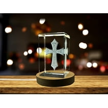 Christian Cross| 3D Engraved Crystal Keepsake | Gift/Decor| Collectible | Souvenir | personalized 3D crystal photo gift |Customized 3d photo Engraved Crystal | Home decor
