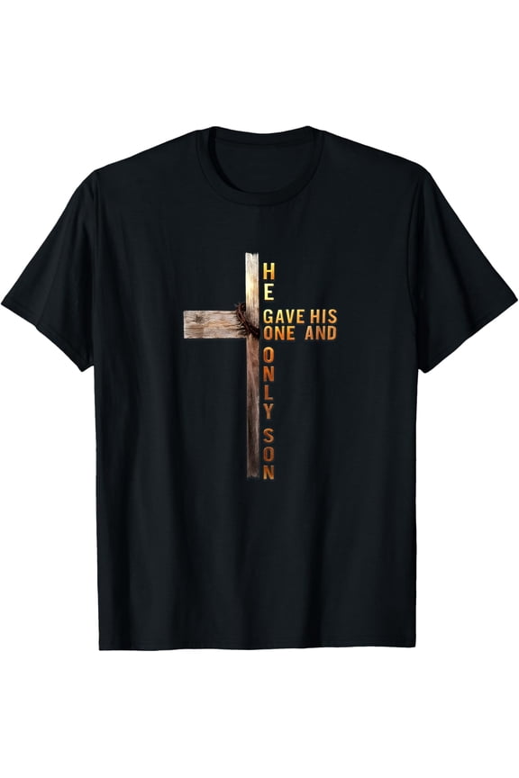 Christian Cross Bible John 3:16 Reflection 0L3Q48 T-Shirt