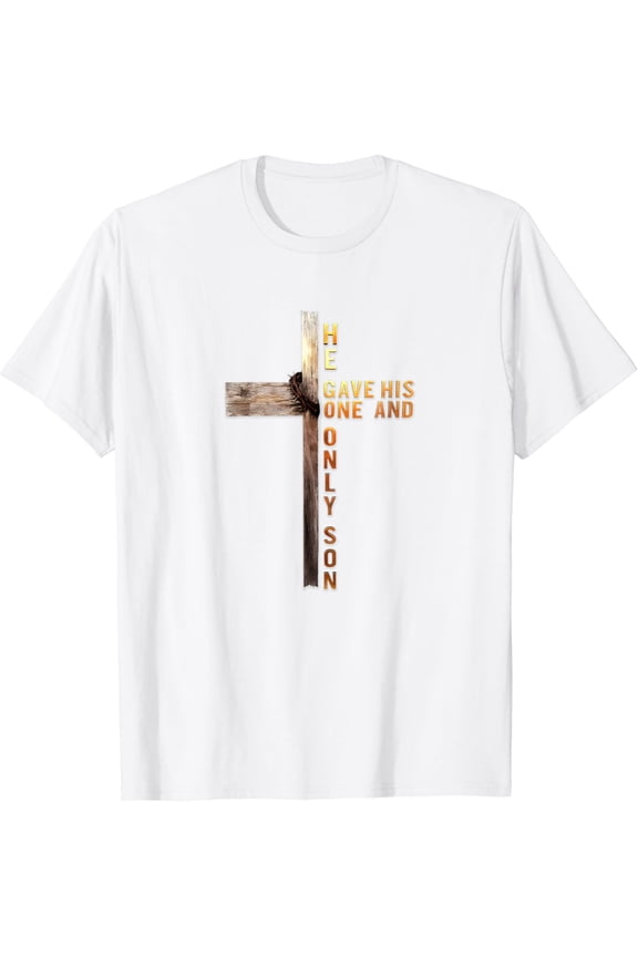 Christian Cross Bible John 3:16 Reflection 0L3Q48 T-Shirt