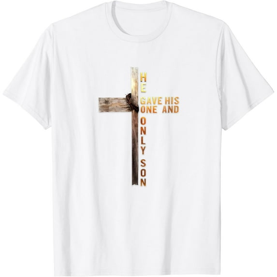 Christian Cross Bible John 3:16 Reflection 0L3Q48 T-Shirt
