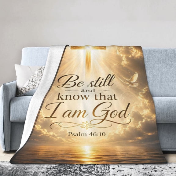 Christian Cross Blanket Gift Throw Blanket Inspirational Faith Gift for Women Men Home Decor 50x40