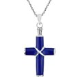 thumbnail image 1 of Christian Cross Blue Lapis-Lazuli Inlay .925 Silver Necklace, 1 of 6