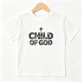 thumbnail image 1 of Christian Cross Child of God Boys Graphic Print T-Shirt, Distressed Faith Tee 100% Cotton Kids Short Sleeve Tee, 1 of 5