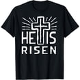 thumbnail image 1 of Christian Cross Easter He Is Risen T-Shirt, 1 of 3
