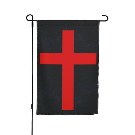 Christian Cross Garden Flag 12x18 Inch Indoor Balcony Courtyard Outdoor Decorative Flag