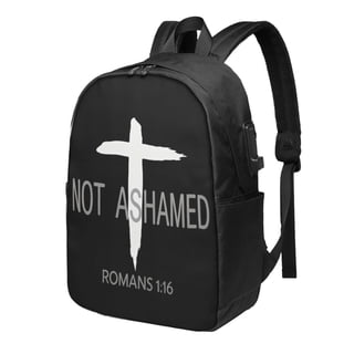 Christian Cross Jesus Faith Backpack, Large Capacity Laptop Backpack with USB Port, Adjustable Strap Casual Travel School Backpack for Men Women