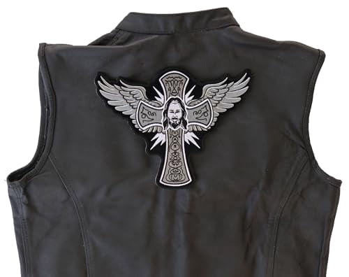 Christian Cross Jesus Patch, Large Christian Back Patches - Walmart.com
