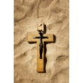 thumbnail image 1 of Christian Cross On Sand Poster Print by Patrick Kociniak / Design Pics, 1 of 2
