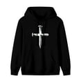 thumbnail image 1 of Christian Cross Print Mens Hoodies with Long Sleeve, Lightweight Basis Pullover Men's Drawstring Pocket Sweatshirt Hooded, 1 of 6