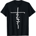 thumbnail image 1 of Christian Cross Religious Graphic T-Shirt Jesus Christian Shirts Men Faith Clothing Tee, 1 of 8