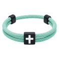 thumbnail image 1 of Christian Cross Rope Bracelet, Pendant Charm Bracelet with Cross Motif, Minimalist Cord Bracelet Unisex, Everyday Wear Gift Idea for Him Her, 1 of 2