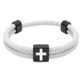 thumbnail image 1 of Christian Cross Rope Bracelet, Pendant Charm Bracelet with Cross Motif, Minimalist Cord Bracelet Unisex, Everyday Wear Gift Idea for Him Her, 1 of 2