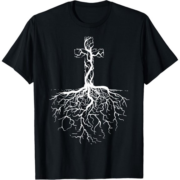 Christian Cross Shirt | Cute Evangelical I Love Jesus Gift T-ShirtMen and women, Black T-shirt, size: Extra large