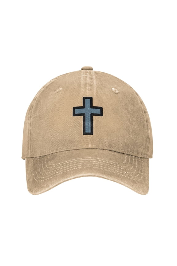 Christian Cross Symbol Cowboy Hat Baseball Hat Trucker Hat For Men Women Retro Denim Hats Baseball Cap Dad Hat