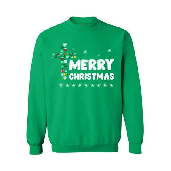 Christian Cross Top Merry Christmas Sweater Jesus Sweatshirt for Men Happy Holidays Christian Sweater for Women Christ Sweater Jesus Crewneck Sweatshirt Christmas Star Unisex Sweater Xmas Gift