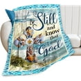 thumbnail image 1 of Christian Cross US American Flag Blanket Religious Decor Throw Blanket Jesus Faith Inspirational Blanket Gifts for Women Men Bedding Warm Soft Fleece Flannel Blanket for Adults Kids 40"x50", 1 of 5