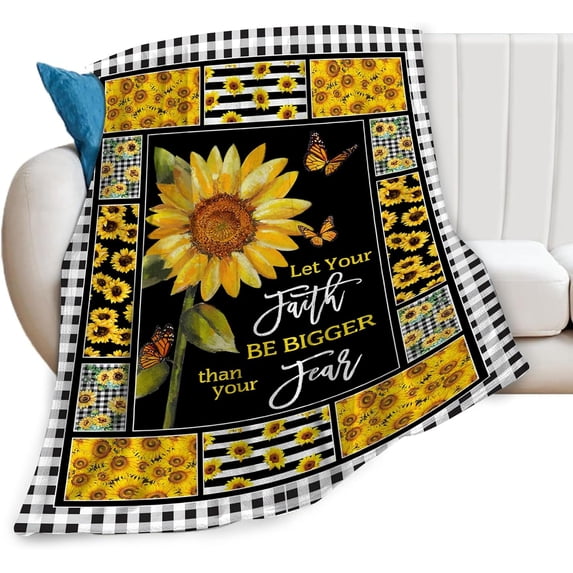 Christian Cross US American Flag Blanket Religious Decor Throw Blanket Jesus Faith Inspirational Blanket Gifts for Women Men Bedding Warm Soft Plush Fleece Flannel Blanket for Adults Kids 40"x50"