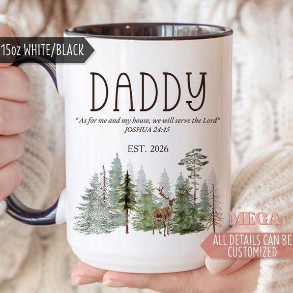 Christian Dad Gift Bible Verse Christian Coffee Mug for First Time Dad Personalized New Da
