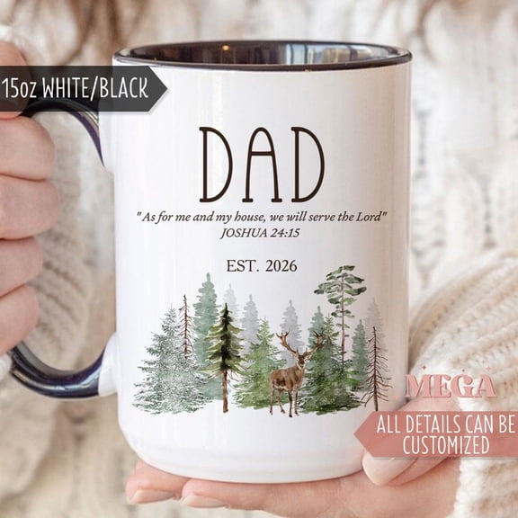 Christian Dad Gift Bible Verse Christian Coffee Mug for First Time Dad Personalized New Da